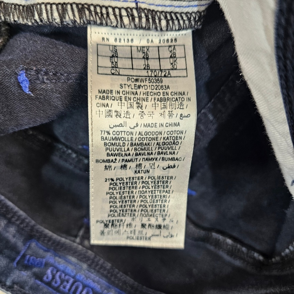 Guess 1981 Starlet Super Skinny Jeans Indigo Blue Dark Wash Womens Size 29 - Picture 11 of 12